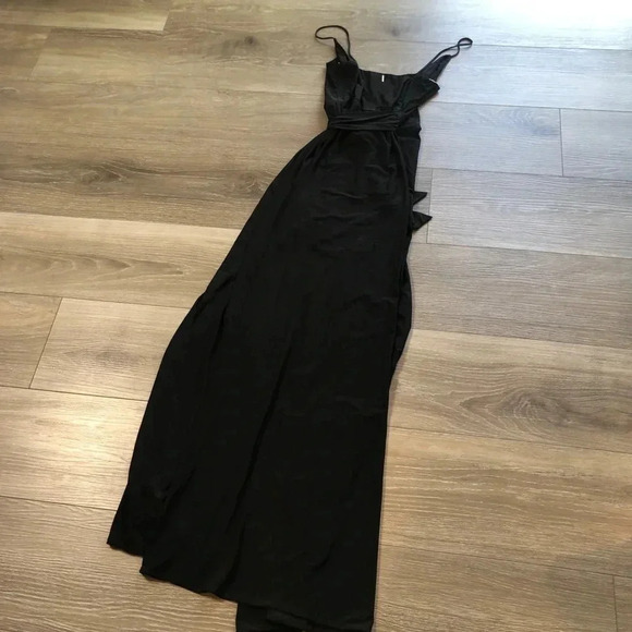 Misa Los Angeles Domino Vneck Knot Front Tie Womens Maxi Dress Size XS - Picture 9 of 9